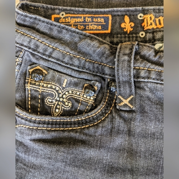 Rock Revival Faded Blk Sora Straight Jeans, Sz 29 - Picture 9 of 13